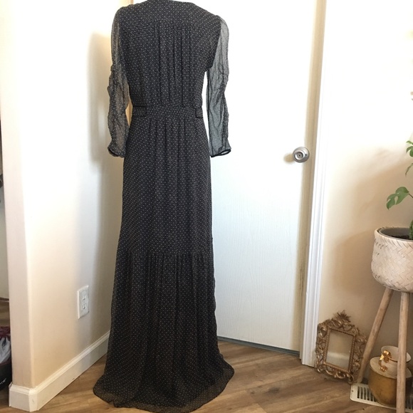 NWT ba&sh Robe Despina Dress Noire M/8 - Picture 8 of 15